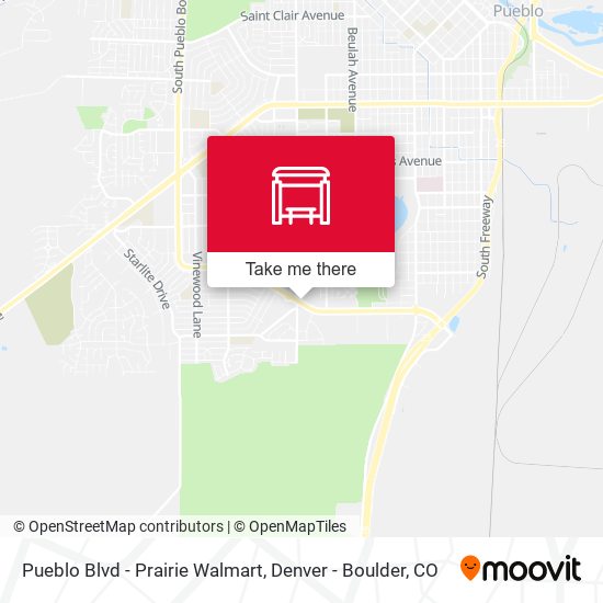 Pueblo Blvd - Prairie Walmart map