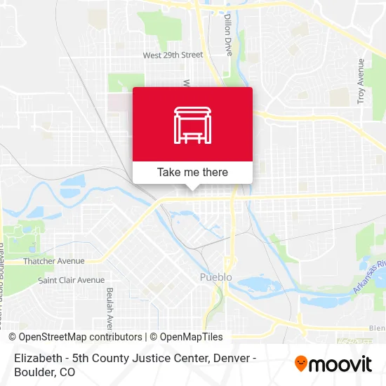 Elizabeth - 5th County Justice Center map