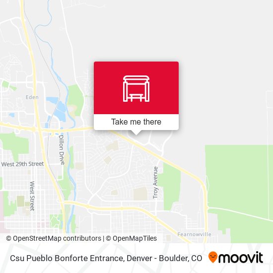 Csu Pueblo Bonforte Entrance map