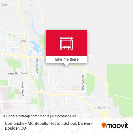 Comanche - Montebello Heaton School map