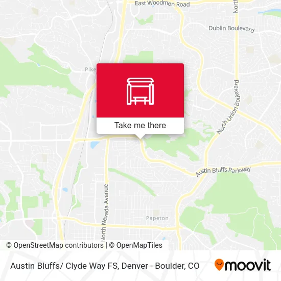 Austin Bluffs/ Clyde Way FS map