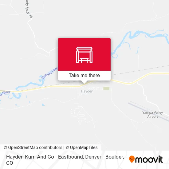 Hayden Kum And Go - Eastbound map