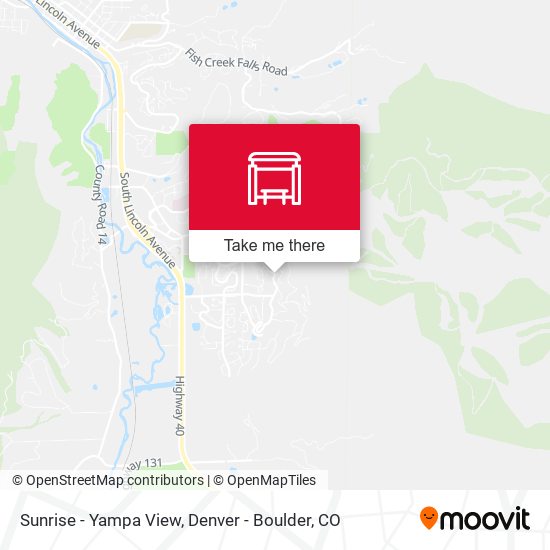 Sunrise - Yampa View map