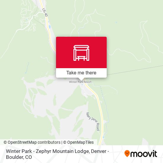 Winter Park - Zephyr Mountain Lodge map