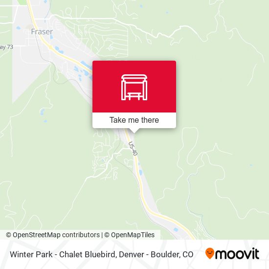 Winter Park - Chalet Bluebird map