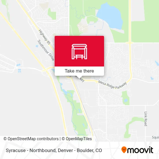 Syracuse - Northbound map