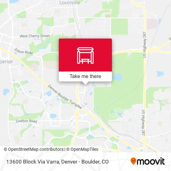 13600 Block Via Varra map