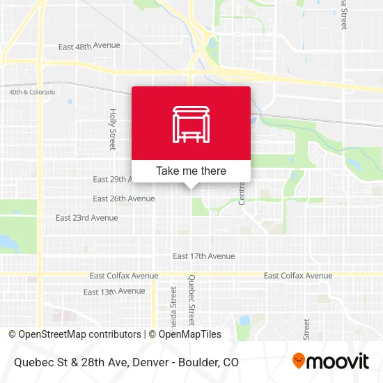 Mapa de Quebec St & 28th Ave