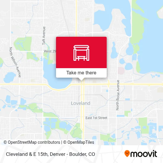 Cleveland & E 15th map