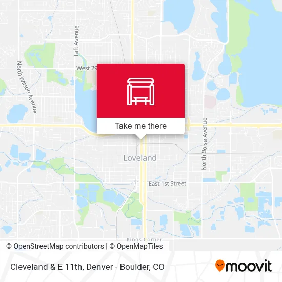 Cleveland & E 11th map