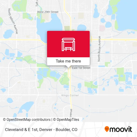 Cleveland & E 1st map