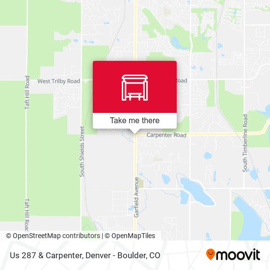 Us 287 & Carpenter map