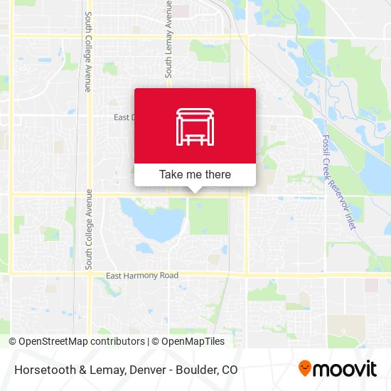Horsetooth & Lemay map
