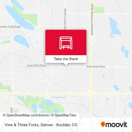 Vine & Three Forks map