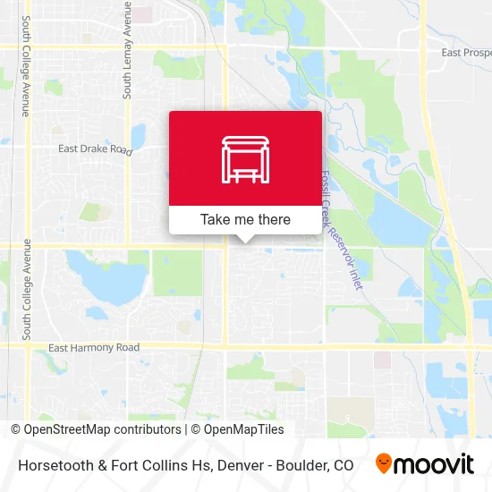 Horsetooth & Fort Collins Hs map