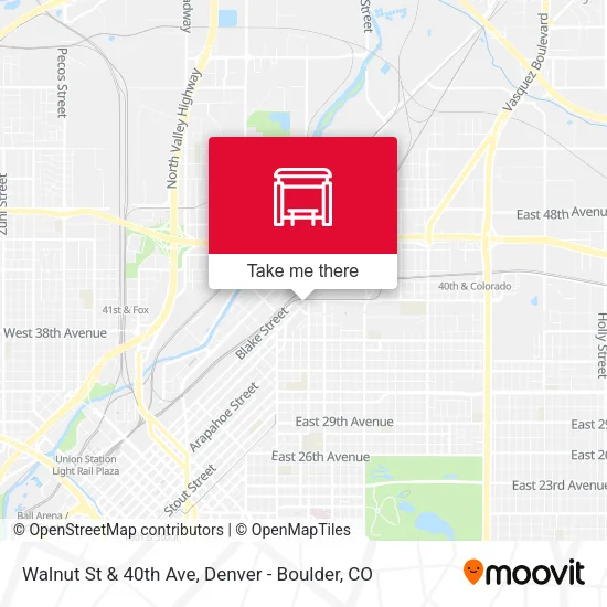 Walnut St & 40th Ave map