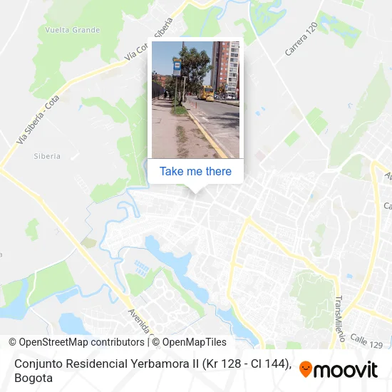Mapa de Conjunto Residencial Yerbamora II (Kr 128 - Cl 144)