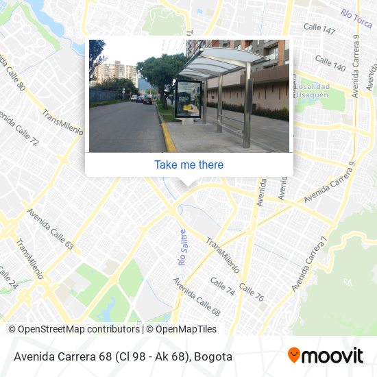 Avenida Carrera 68 (Cl 98 - Ak 68) map