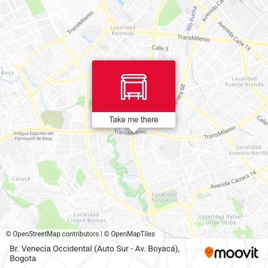 Mapa de Br. Venecia Occidental (Auto Sur - Av. Boyacá)