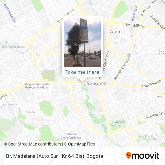 Mapa de Br. Madelena (Auto Sur - Kr 64 Bis)