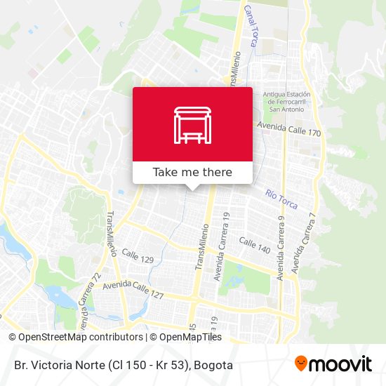 Br. Victoria Norte (Cl 150 - Kr 53) map