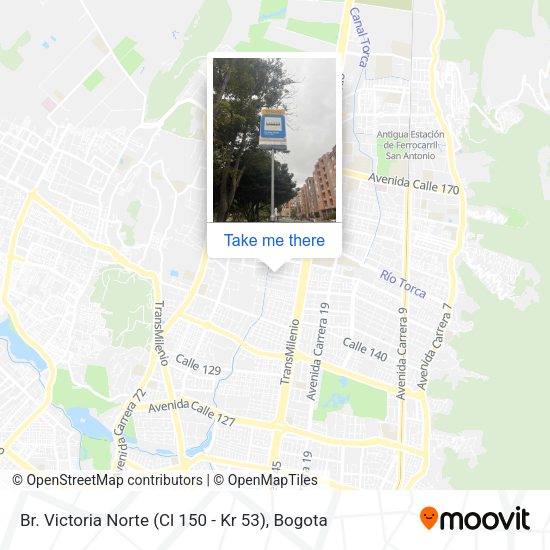 Mapa de Br. Victoria Norte (Cl 150 - Kr 53)