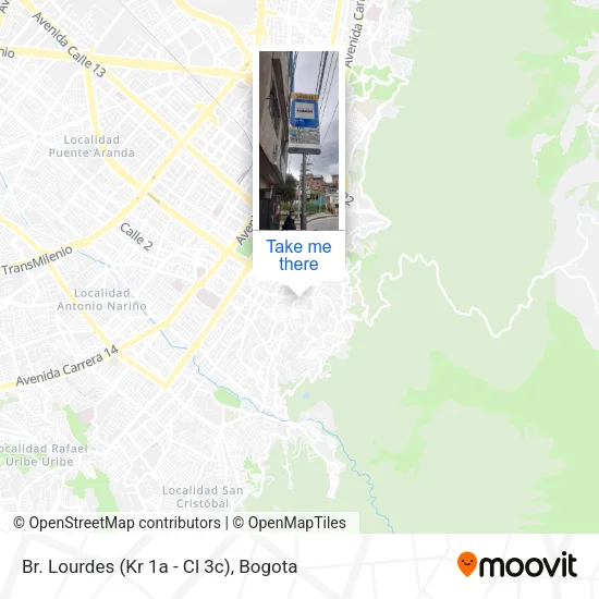 Mapa de Br. Lourdes (Kr 1a - Cl 3c)