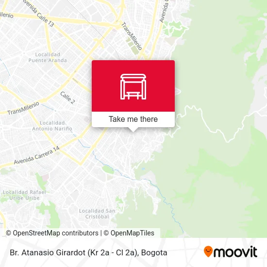 Mapa de Br. Atanasio Girardot (Kr 2a - Cl 2a)