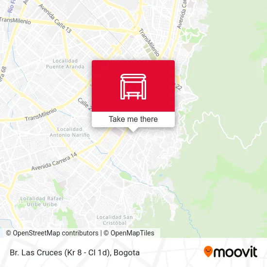 Mapa de Br. Las Cruces (Kr 8 - Cl 1d)