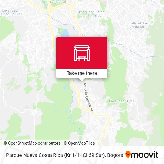 Mapa de Parque Nueva Costa Rica (Kr 14l - Cl 69 Sur)