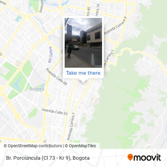 Br. Porciúncula (Cl 73 - Kr 9) map