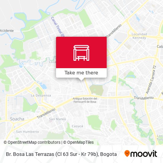 Mapa de Br. Bosa Las Terrazas (Cl 63 Sur - Kr 79b)