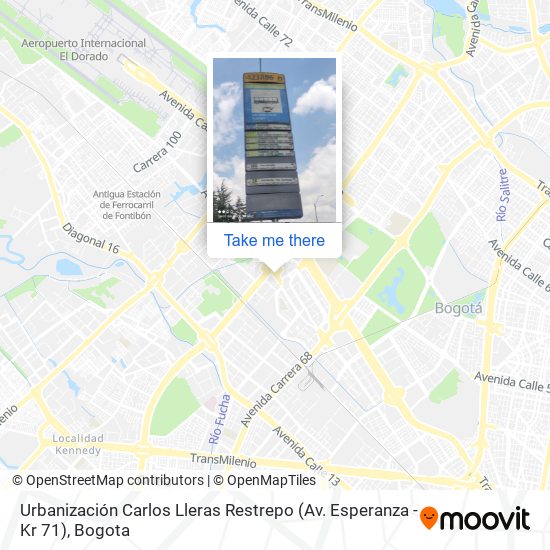 Urbanización Carlos Lleras Restrepo (Av. Esperanza - Kr 71) map