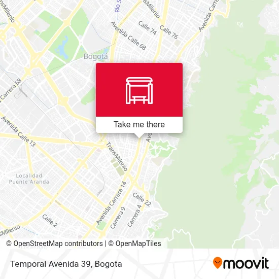 Temporal Avenida 39 map