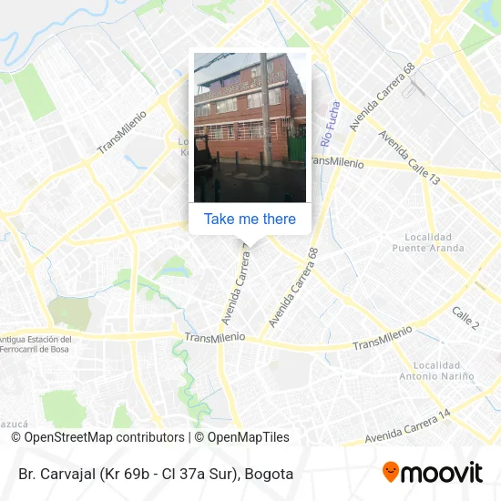 Mapa de Br. Carvajal (Kr 69b - Cl 37a Sur)