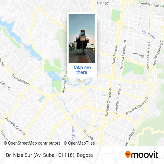 Mapa de Br. Niza Sur (Av. Suba - Cl 118)