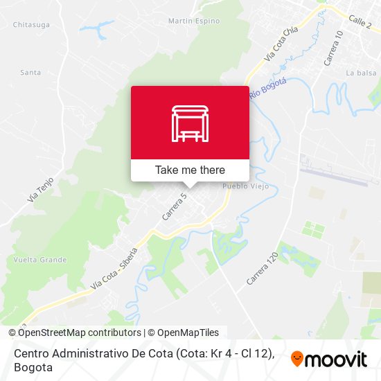Centro Administrativo De Cota (Cota: Kr 4 - Cl 12) map