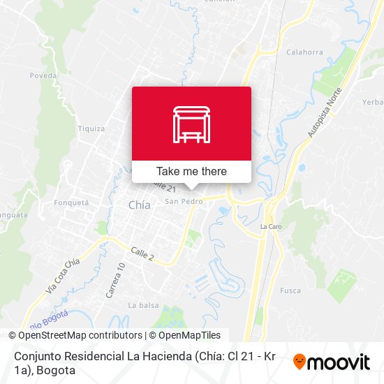 Conjunto Residencial La Hacienda (Chía: Cl 21 - Kr 1a) map