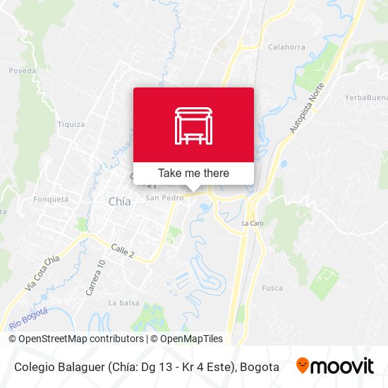 Colegio Balaguer (Chía: Dg 13 - Kr 4 Este) map
