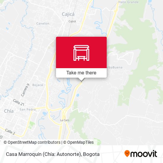 Mapa de Casa Marroquín (Chía: Autonorte)