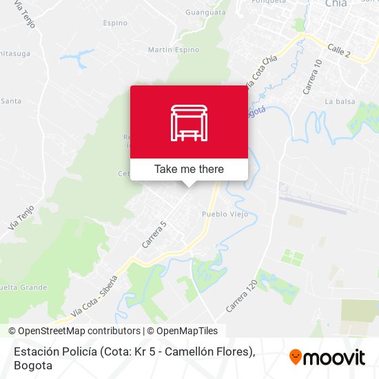 Estación Policía (Cota: Kr 5 - Camellón Flores) map