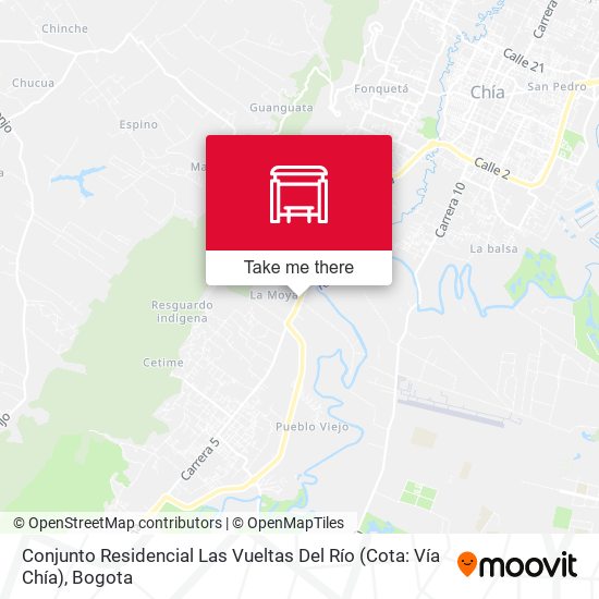 Conjunto Residencial Las Vueltas Del Río (Cota: Vía Chía) map
