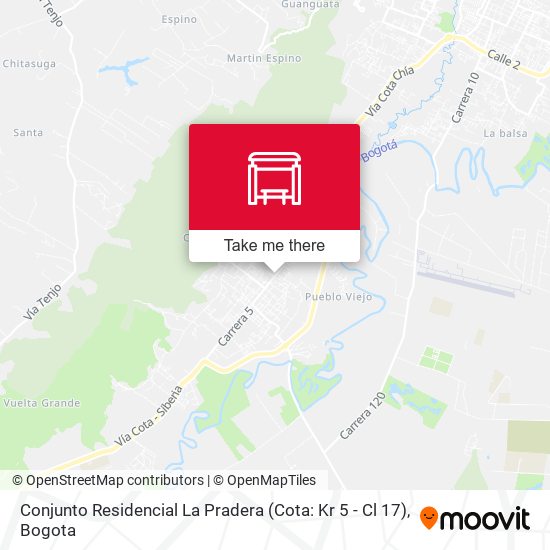 Mapa de Conjunto Residencial La Pradera (Cota: Kr 5 - Cl 17)