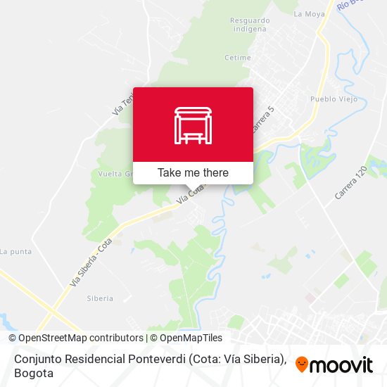 Mapa de Conjunto Residencial Ponteverdi (Cota: Vía Siberia)