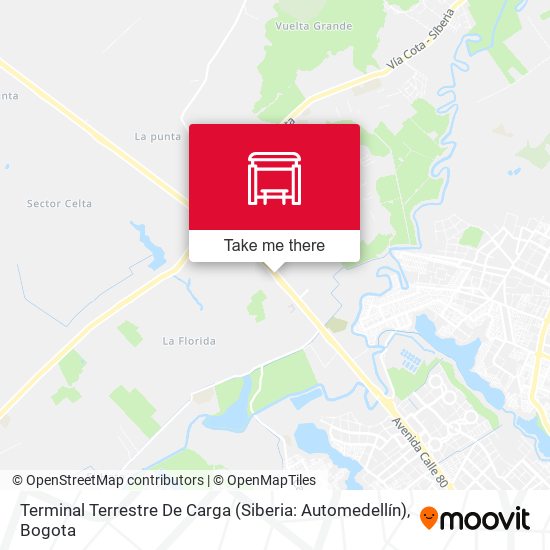 Terminal Terrestre De Carga (Siberia: Automedellín) map