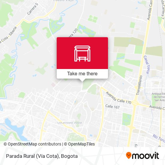 Mapa de Parada Rural (Vía Cota)