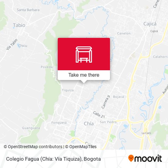 Colegio Fagua (Chía: Vía Tiquiza) map