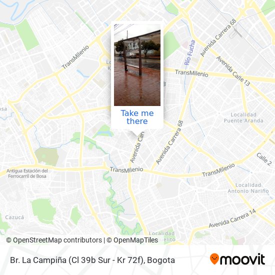 Mapa de Br. La Campiña (Cl 39b Sur - Kr 72f)