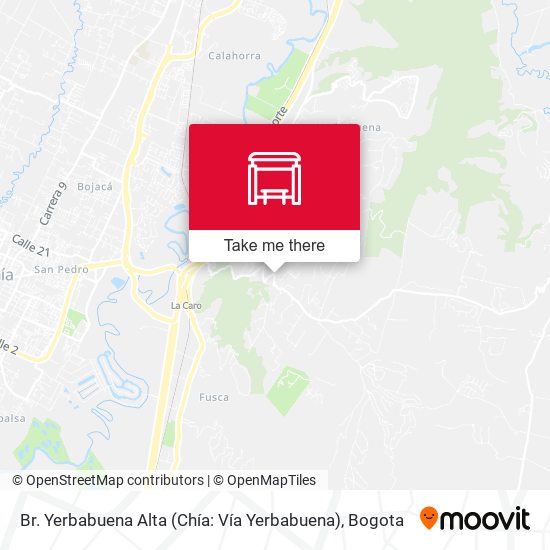 Br. Yerbabuena Alta (Chía: Vía Yerbabuena) map