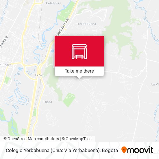 Mapa de Colegio Yerbabuena (Chía: Vía Yerbabuena)
